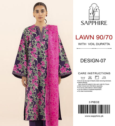 Sapphire Lawn Volume Eid Collection 2024 9TC)